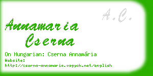 annamaria cserna business card